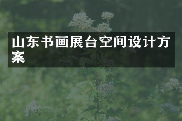山东书画展台空间设计方案