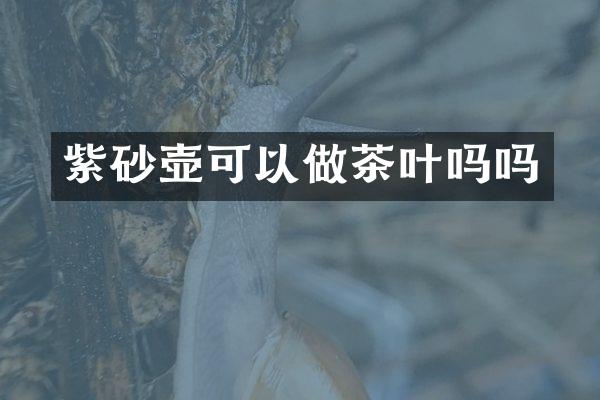 紫砂壶可以做茶叶吗吗