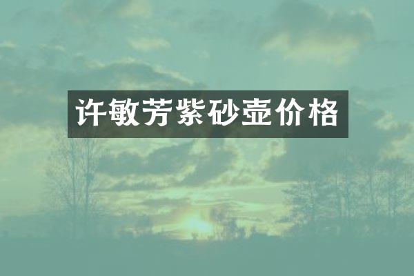许敏芳紫砂壶价格