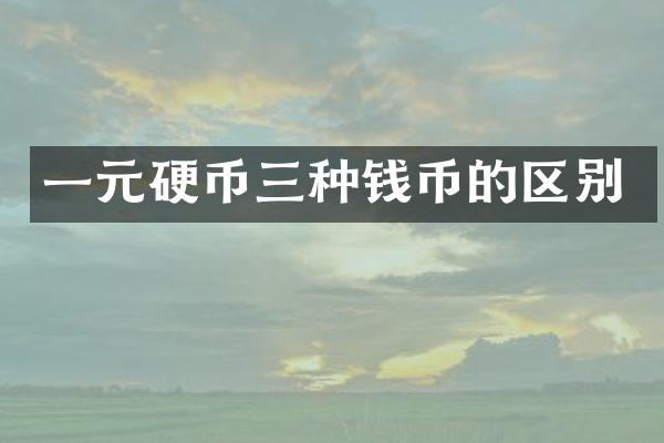 一元硬币三种钱币的区别