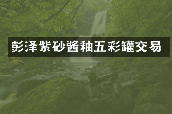 彭泽紫砂酱釉五彩罐交易