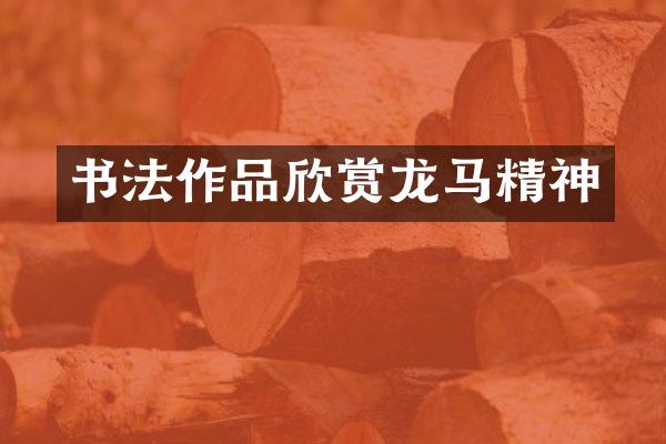 书法作品欣赏龙马精神
