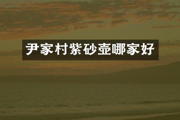 尹家村紫砂壶哪家好