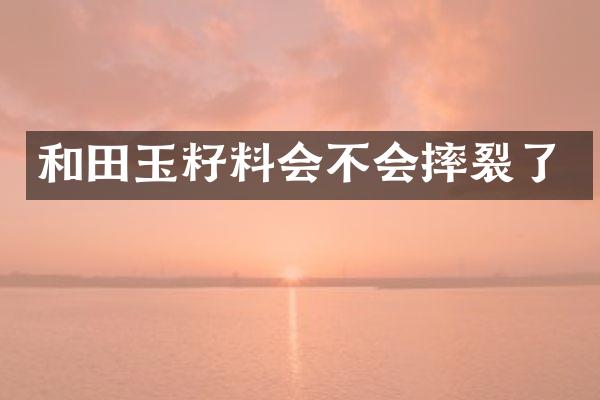 和田玉籽料会不会摔裂了