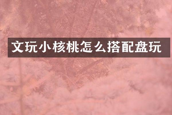 文玩小核桃怎么搭配盘玩