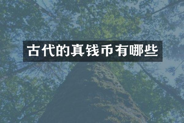 古代的真钱币有哪些