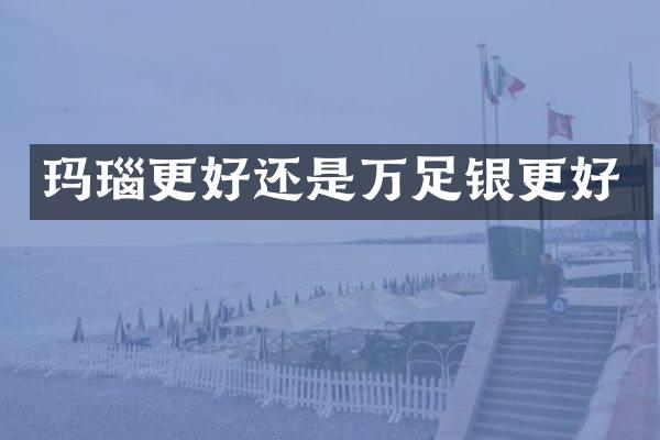 玛瑙更好还是万足银更好