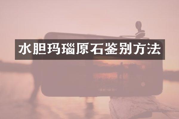 水胆玛瑙原石鉴别方法