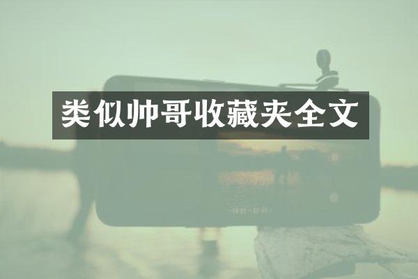 类似帅哥收藏夹全文