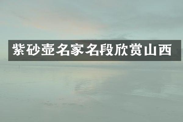 紫砂壶名家名段欣赏山西