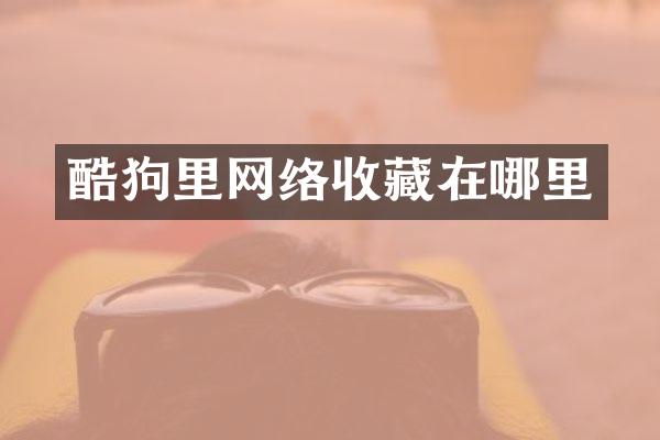 酷狗里网络收藏在哪里