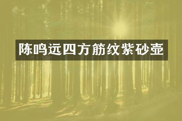 陈鸣远四方筋纹紫砂壶