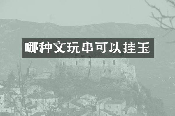 哪种文玩串可以挂玉