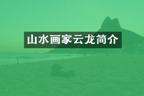 山水画家云龙简介