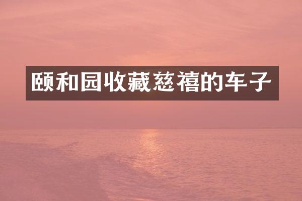 颐和园收藏慈禧的车子