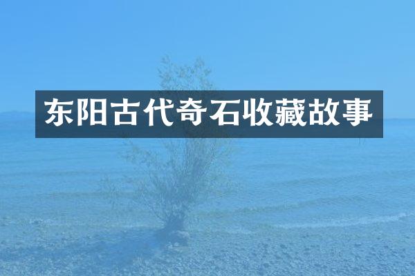 东阳古代奇石收藏故事