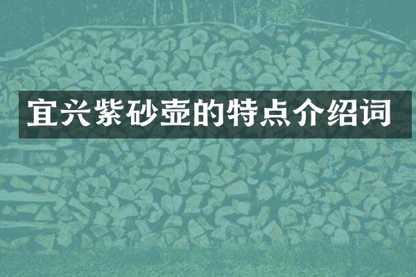 宜兴紫砂壶的特点介绍词