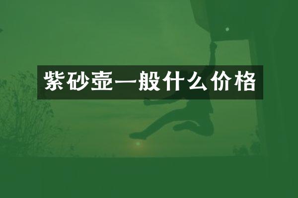 紫砂壶一般什么价格