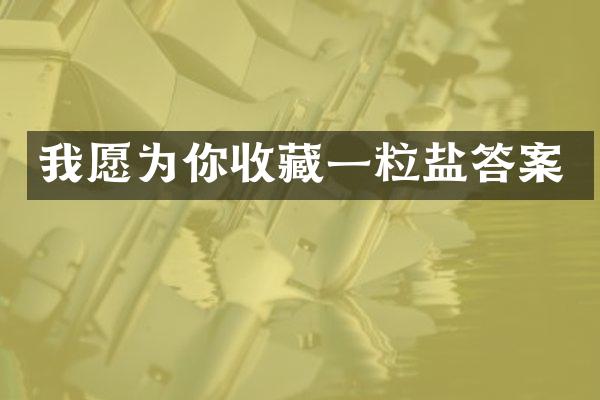 我愿为你收藏一粒盐答案