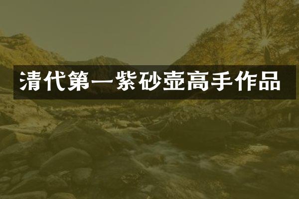 清代第一紫砂壶高手作品