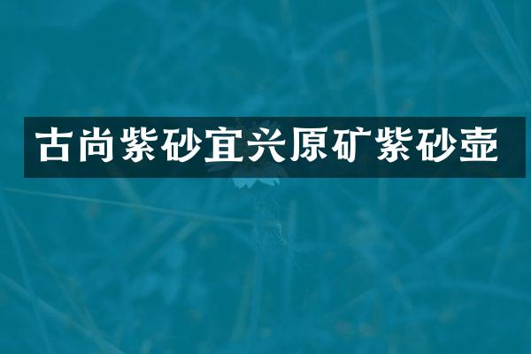 古尚紫砂宜兴原矿紫砂壶