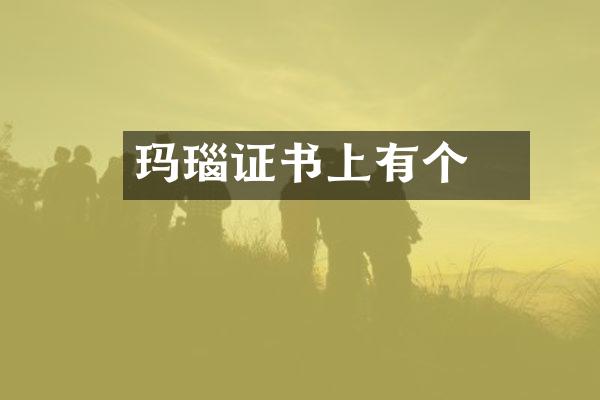玛瑙证书上有个骉