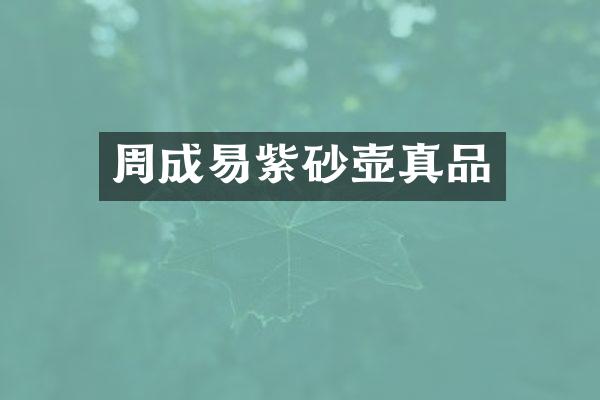周成易紫砂壶真品
