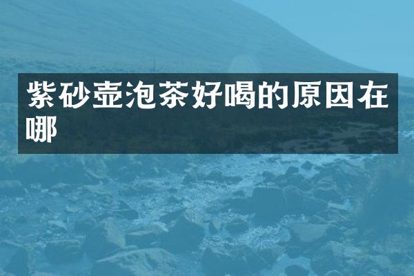紫砂壶泡茶好喝的原因在哪