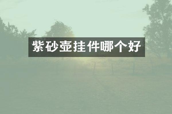 紫砂壶挂件哪个好