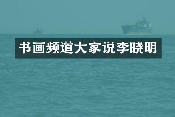书画频道大家说李晓明