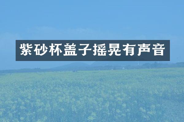 紫砂杯盖子摇晃有声音