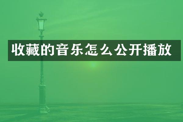 收藏的音乐怎么公开播放