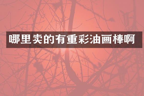 哪里卖的有重彩油画棒啊