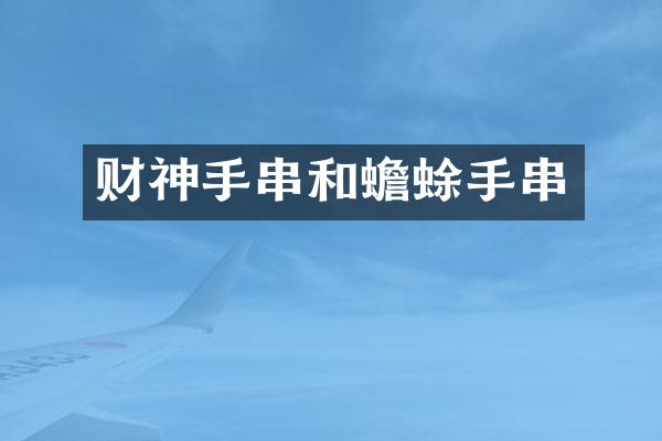 财神手串和蟾蜍手串