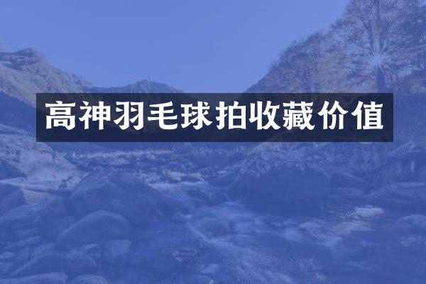 高神羽毛球拍收藏价值