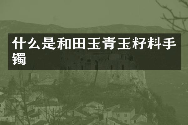 什么是和田玉青玉籽料手镯