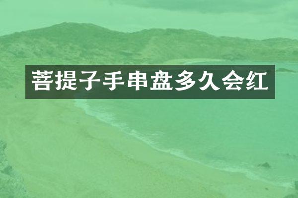 菩提子手串盘多久会红