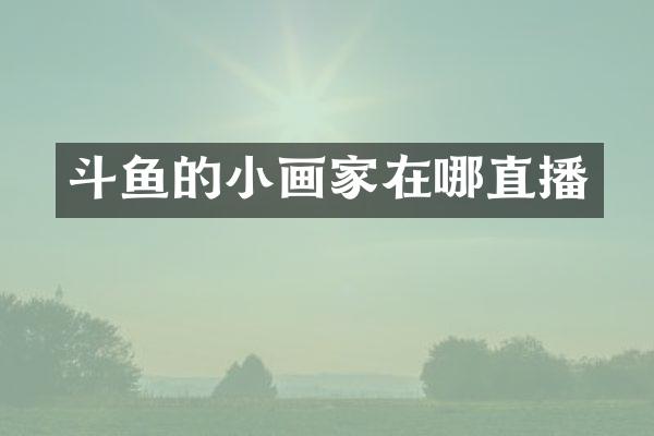 斗鱼的小画家在哪直播
