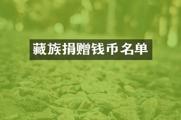 藏族捐赠钱币名单