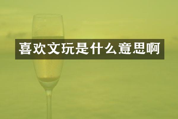 喜欢文玩是什么意思啊