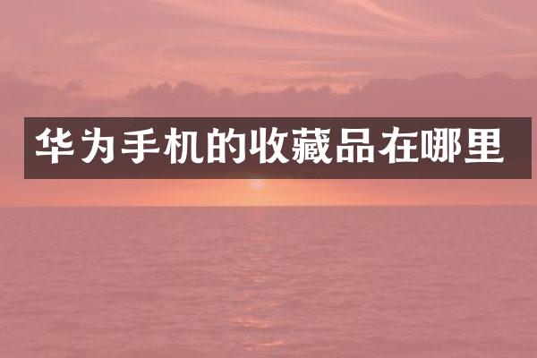 华为手机的收藏品在哪里