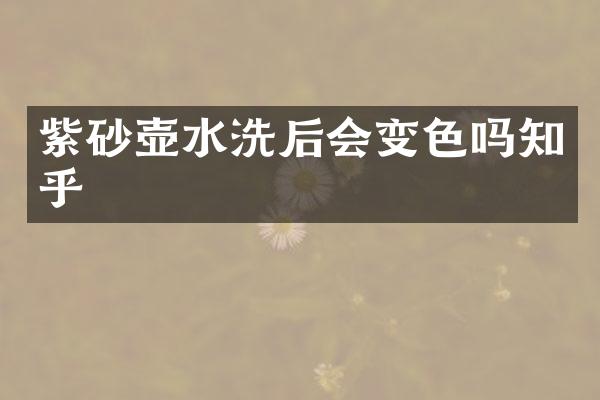 紫砂壶水洗后会变色吗知乎