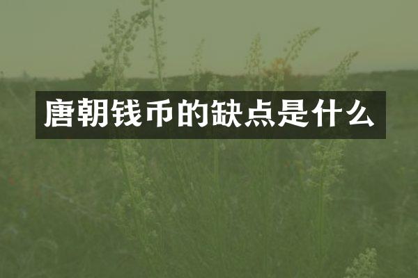 唐朝钱币的缺点是什么