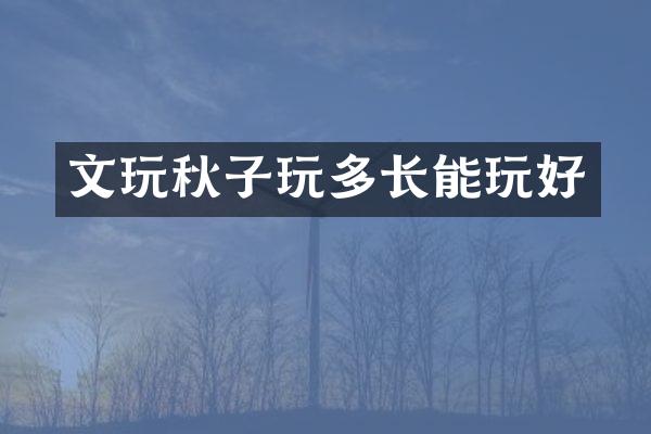 文玩秋子玩多长能玩好