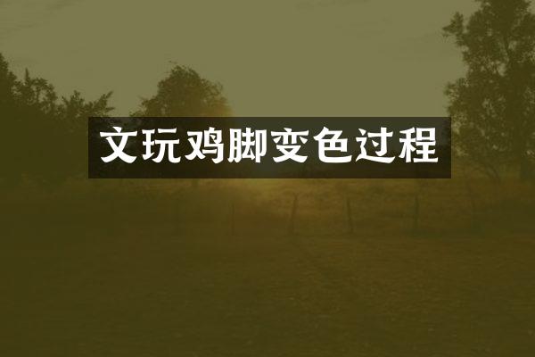 文脚变色过程