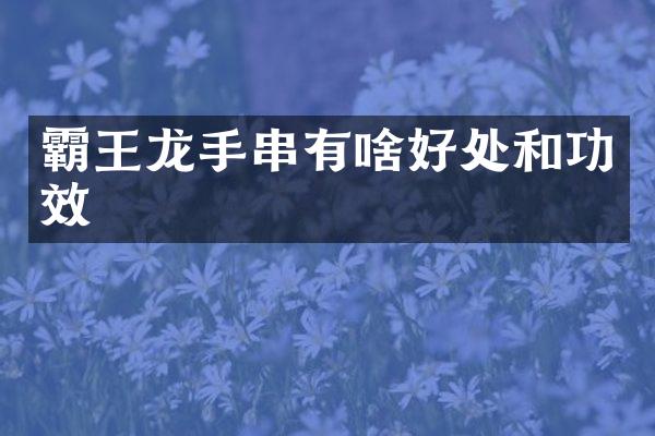 霸王龙手串有啥好处和功效
