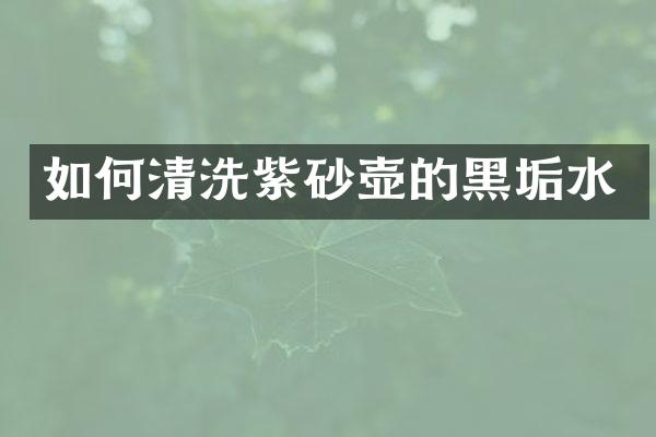 如何清洗紫砂壶的黑垢水