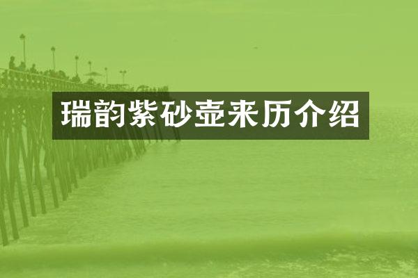 瑞韵紫砂壶来历介绍