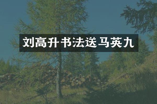 刘高升书法送马英九