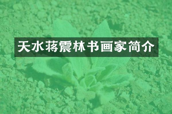 天水蒋震林书画家简介